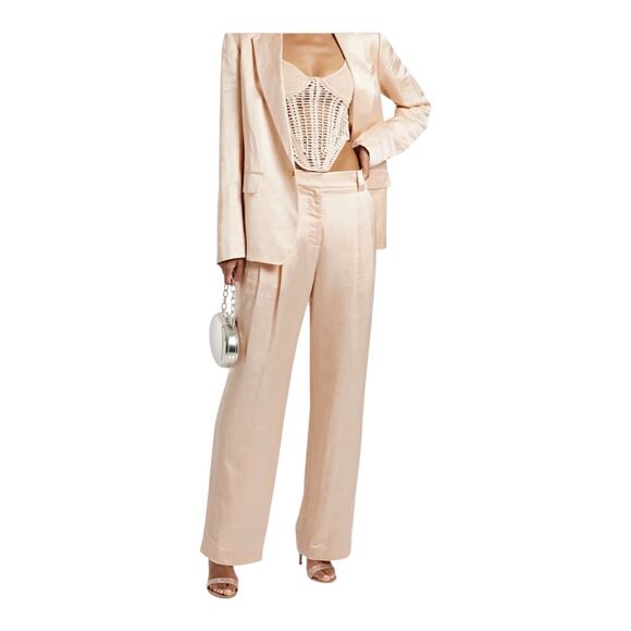 A.L.C. pants Mateo linen blend shantung wide leg size 6 - Picture 1 of 7